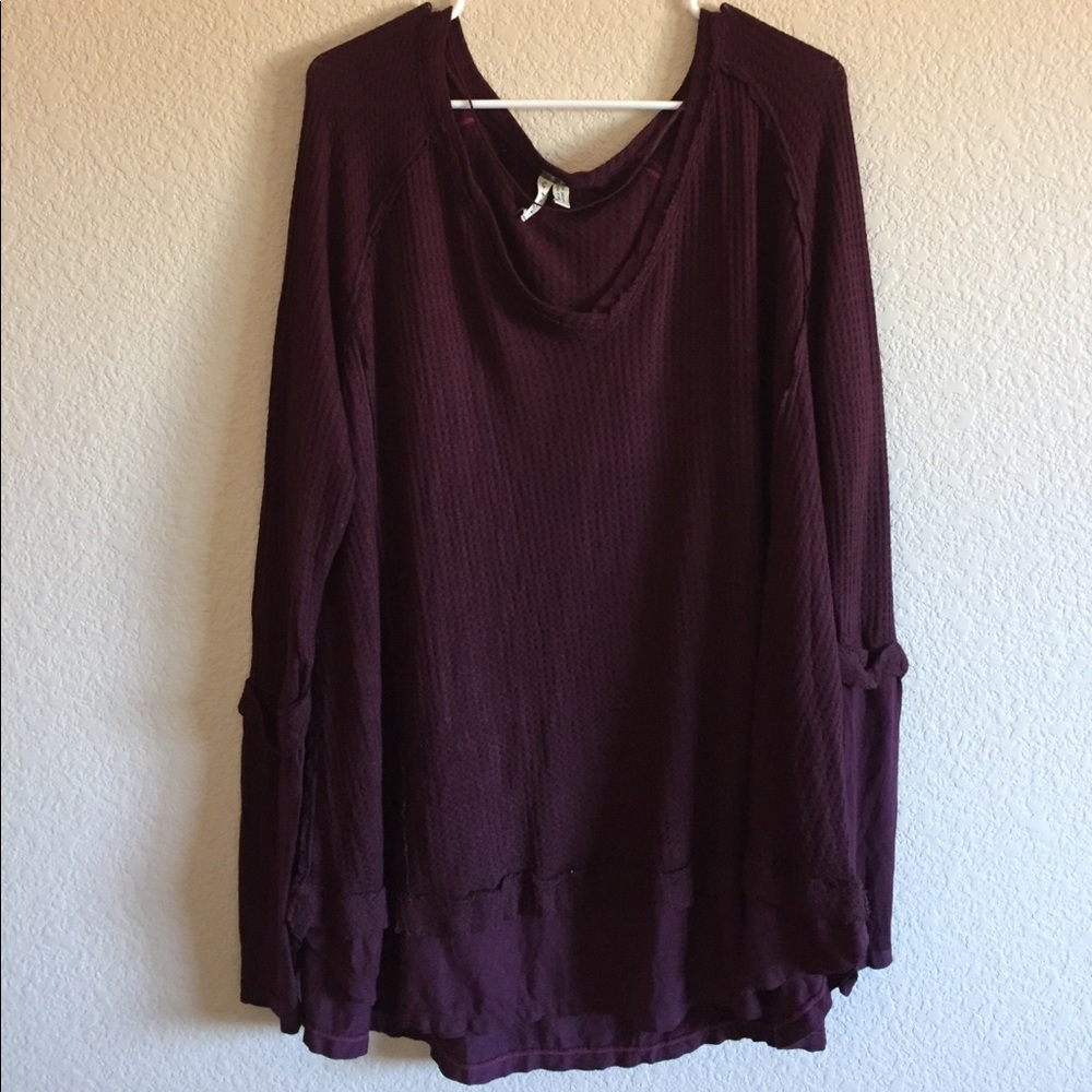 Free People Maroon Thermal